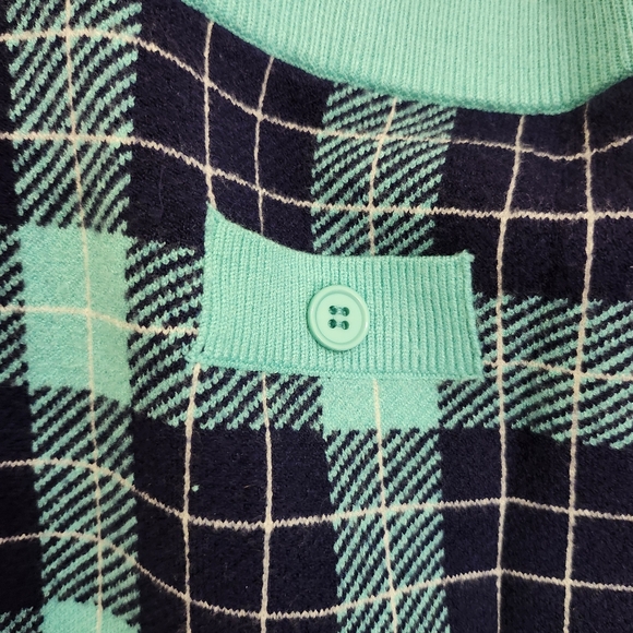 Hazel Moon - Plaid Knit Skirt in Blue - Picture 2 of 6